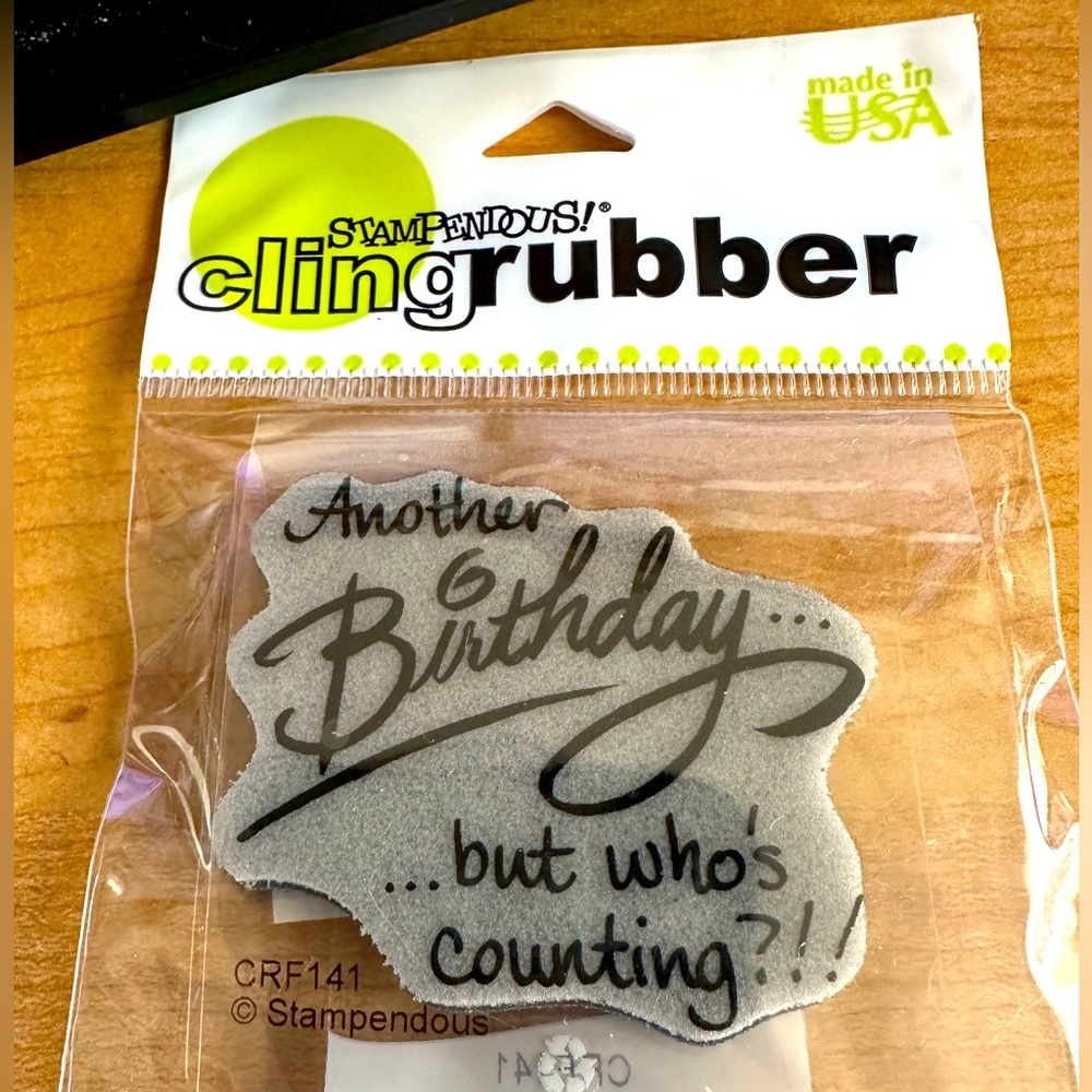 Stampendous Crf141 Cling Another Birthday, NIP